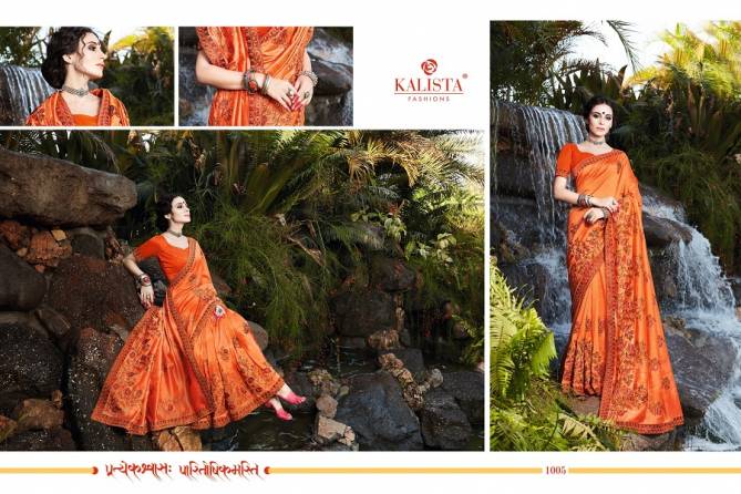 Kalista Icon 5 New Exclusive Wear Vichitra Silk Designer Saree Collection